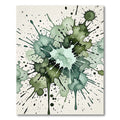 Sage Green Ethereal Watercolor Ink Splash Rug