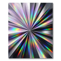 Iridescent Silver Radial Prism Spectrum Rug