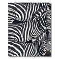 Bold Black White Zebra Stripe Collage Rug