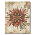Terracotta Paisley Sunburst Medallion Rug