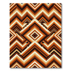 Mid Century Retro Geometric Chevron Rug