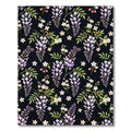 Floral Wisteria Bloom Dark Background Rug
