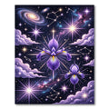Purple Iris Cosmic Galaxy Constellation Rug