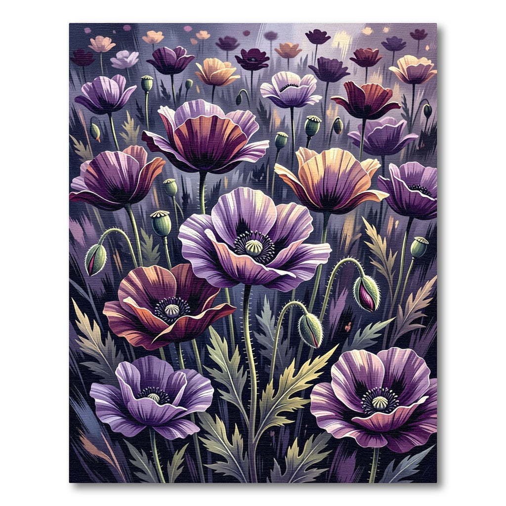Enchanted Lavender Poppy Meadow Radiance Rug