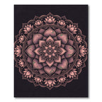 Dusty Rose Lotus Flower Mandala Rug