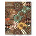 Geometric Star Mandala Earthy Patchwork Rug