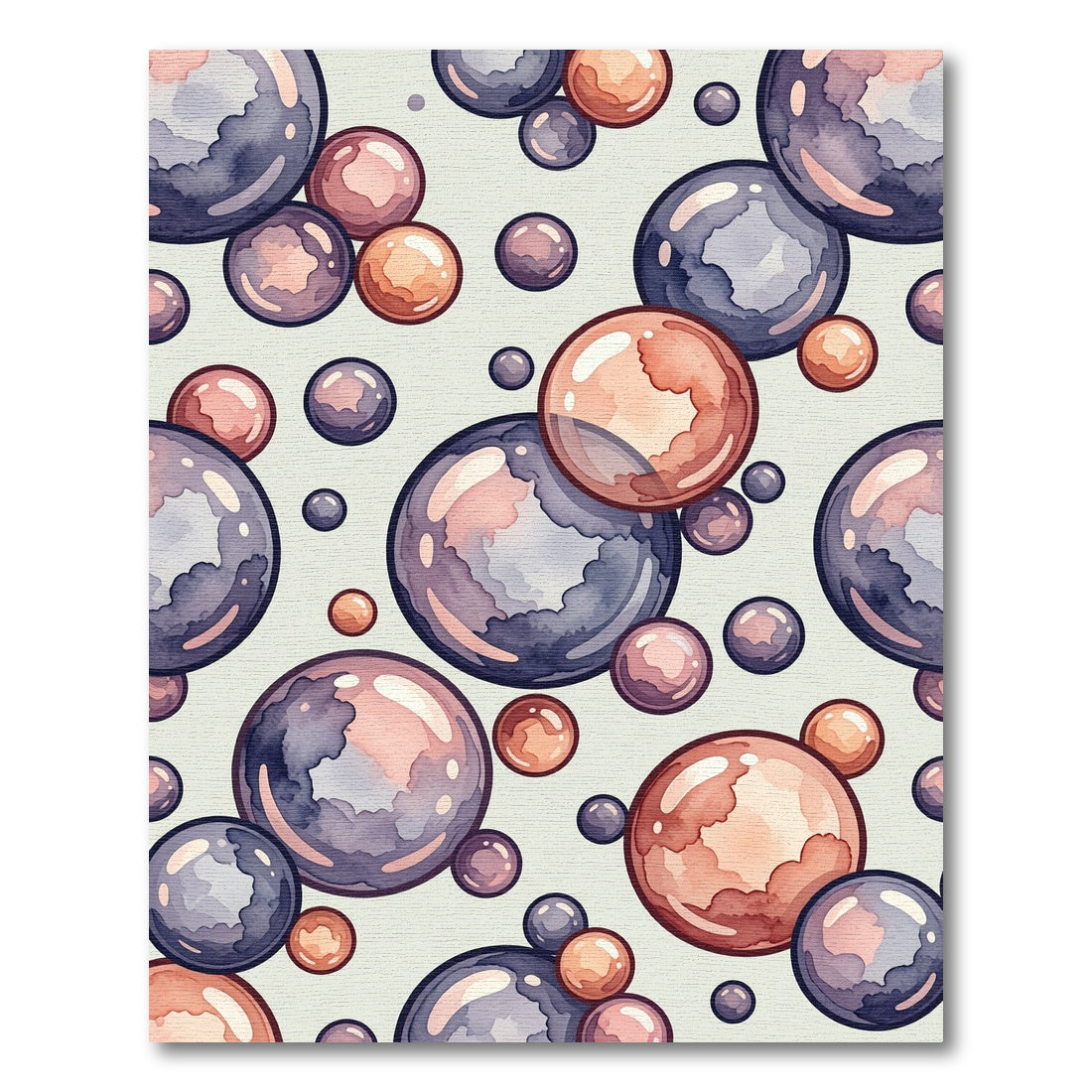 Floating Bubble Watercolor Arrangement Rug