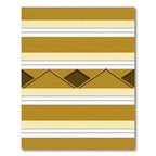 Golden Ochre Horizontal Stripe Geometric Rug