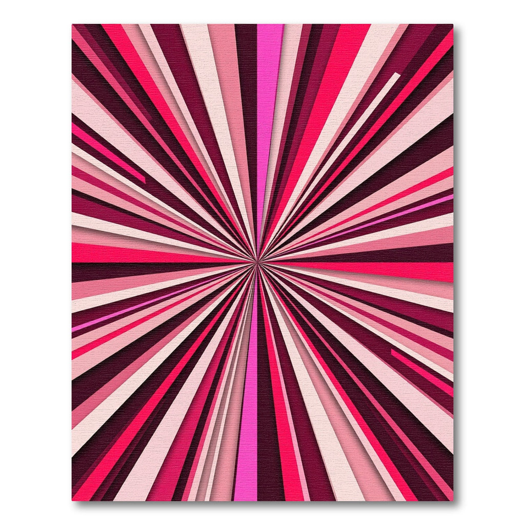 Vibrant Pink Ray Burst Rug