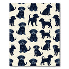 Charming Black Labrador Puppy Surface Rug