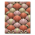 Art Deco Fan Shell Coral Gold Rug