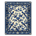Blue Bird Blossom With Butterflies Rug