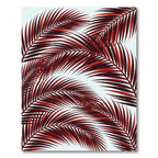 Crimson Palm Leaf Ensemble Rug