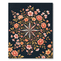 Elegant Starburst Floral Blush Rug