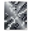 Modern Brushed Metal Cubic Field Rug