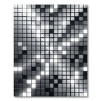 Modern Brushed Metal Cubic Field Rug