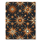 Celestial Golden Starry Night Art Rug