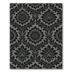 Regal Black Damask Crown Ornament Rug