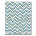 Blue and Cream Zigzag Chevron Rug