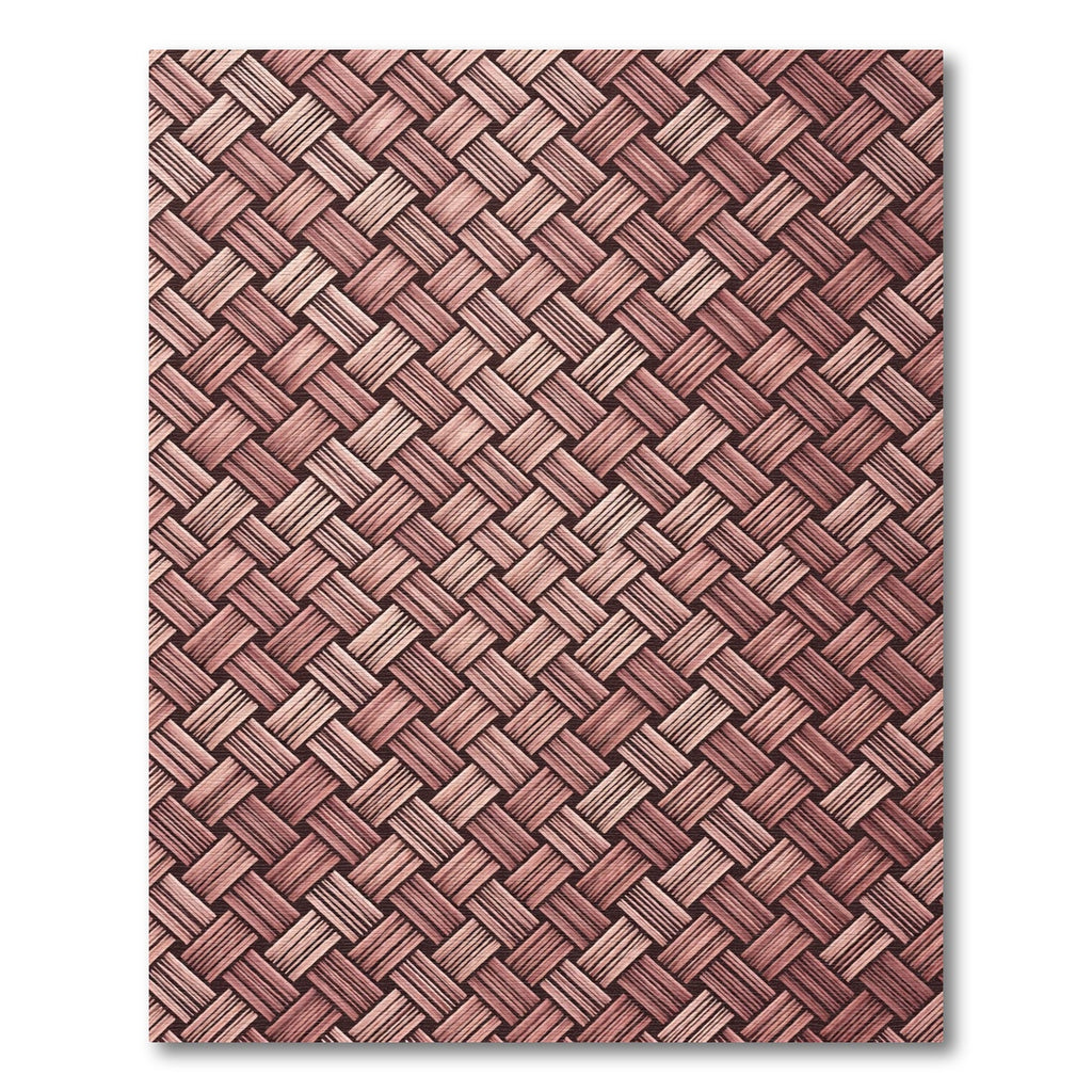 Rustic Woven Tan Diagonal Bands Rug