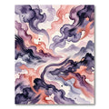 Ethereal Lavender and Peach Abstract Cloud Rug
