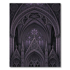 Gothic Cathedral Arch Violet Rug