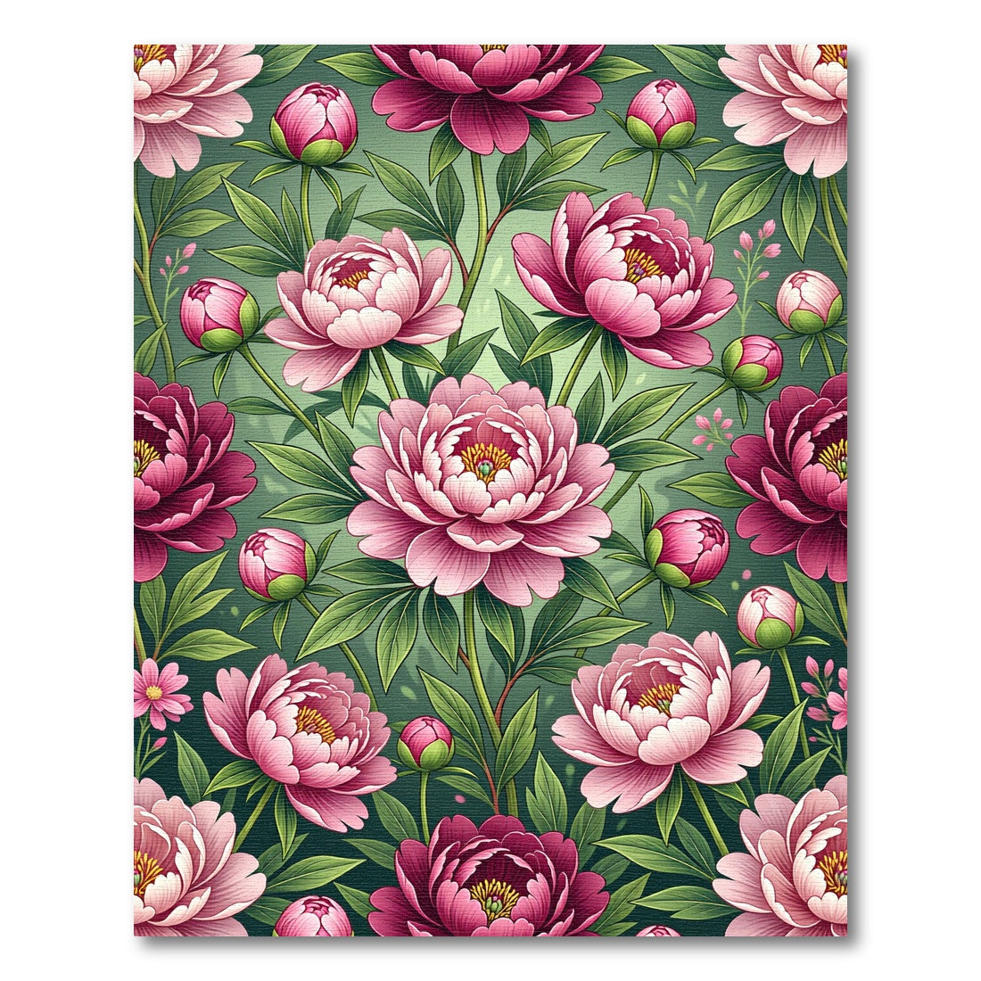 Pink Peony Floral Grove Rug