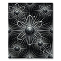Silver Atomic Starbust Art Deco Rug