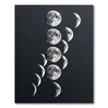 Ethereal Monochrome Lunar Phase Celestial Rug