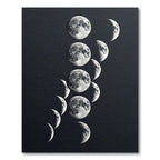 Ethereal Monochrome Lunar Phase Celestial Rug