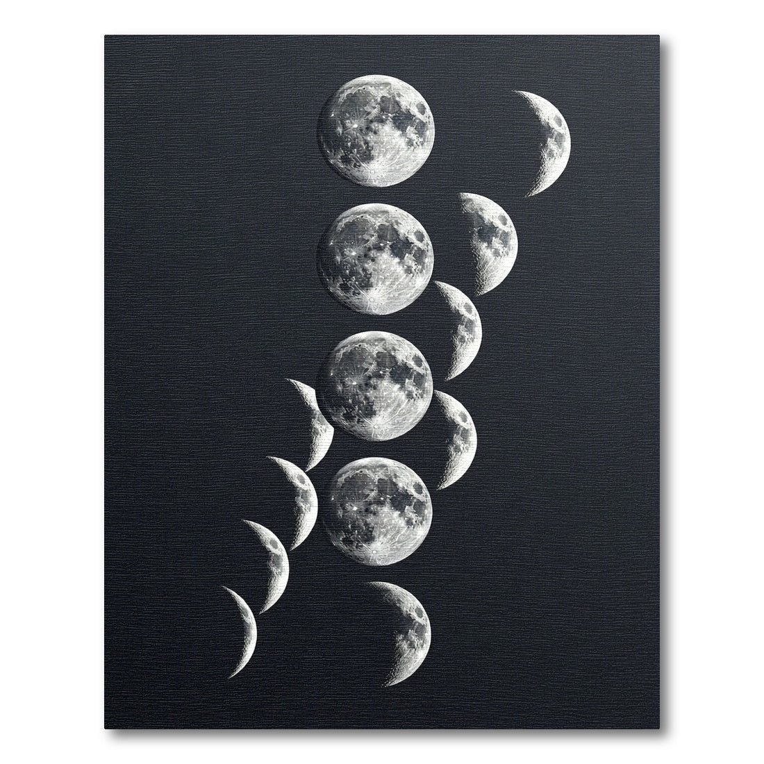 Ethereal Monochrome Lunar Phase Celestial Rug