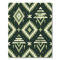 Green Boho Diamond Tree Geometric Rug