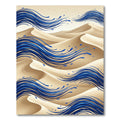 Fluid Blue Wave Desert Landscape Rug