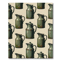 Rustic Sage Green Pitcher Field Rug