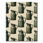 Rustic Sage Green Pitcher Field Rug