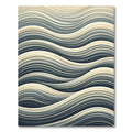 Modern Neutral Blue Swelling Wave Rug
