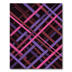 Vivid Magenta and Violet Intersecting Lines Rug