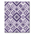 Purple Geometric Layered Diamond Grid Rug