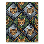 Leopard Jungle Diamond Geometric Tile Rug