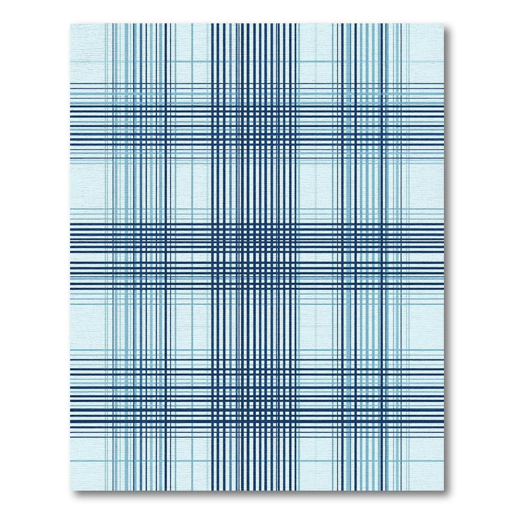Light Blue Plaid Grid Checkered Rug