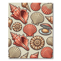 Coastal Seashell Collection in Peach and Sand Rug
