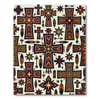 Southwestern Earth Tone Geometric Cross Rug