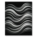 Monochrome Flowing Ribbon Abstract Rug