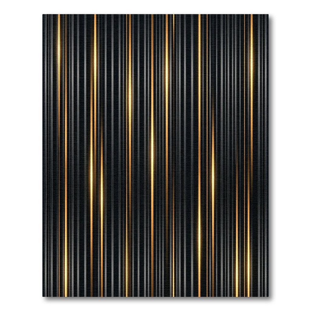Dazzling Gold Vertical Stripe Rug