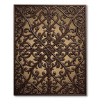 Antique Bronze Scrollwork Frame Rug