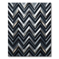 Modern Sharp Gray Chevron Geometric Rug