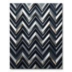 Modern Sharp Gray Chevron Geometric Rug