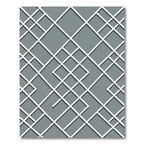 Sophisticated Slate Gray Intersecting Lattice Rug