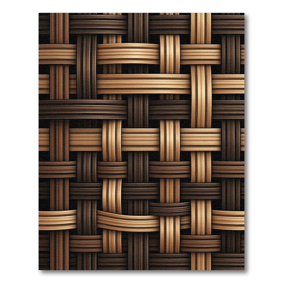 Rich Woven Wood Grain Texture Rug