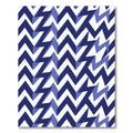 Bold Blue Jagged Chevron Pattern Rug